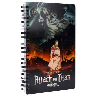 Cuaderno 3D Titan Attack on Titans